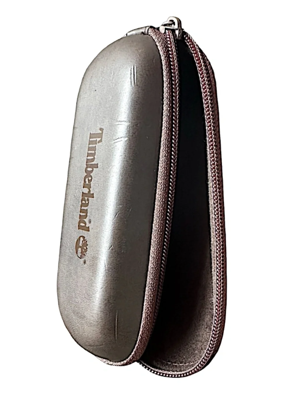 TIMBERLAND Eyeglasses Zip Around Case 6 3/4” Oval Embossed